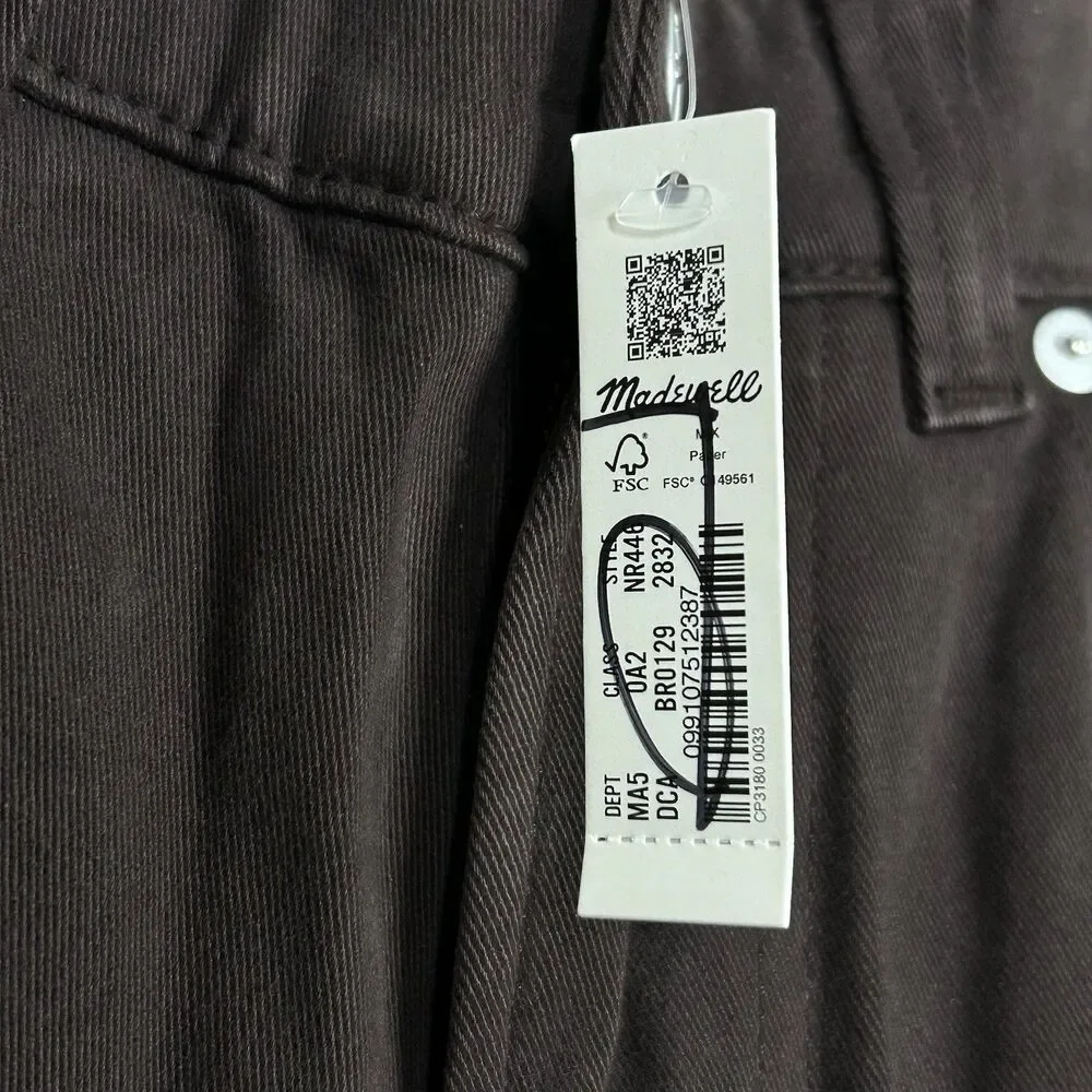 Madewell Pants Mens 28x32 Brown Athletic Allday Slim NR446 Casual Office NWT